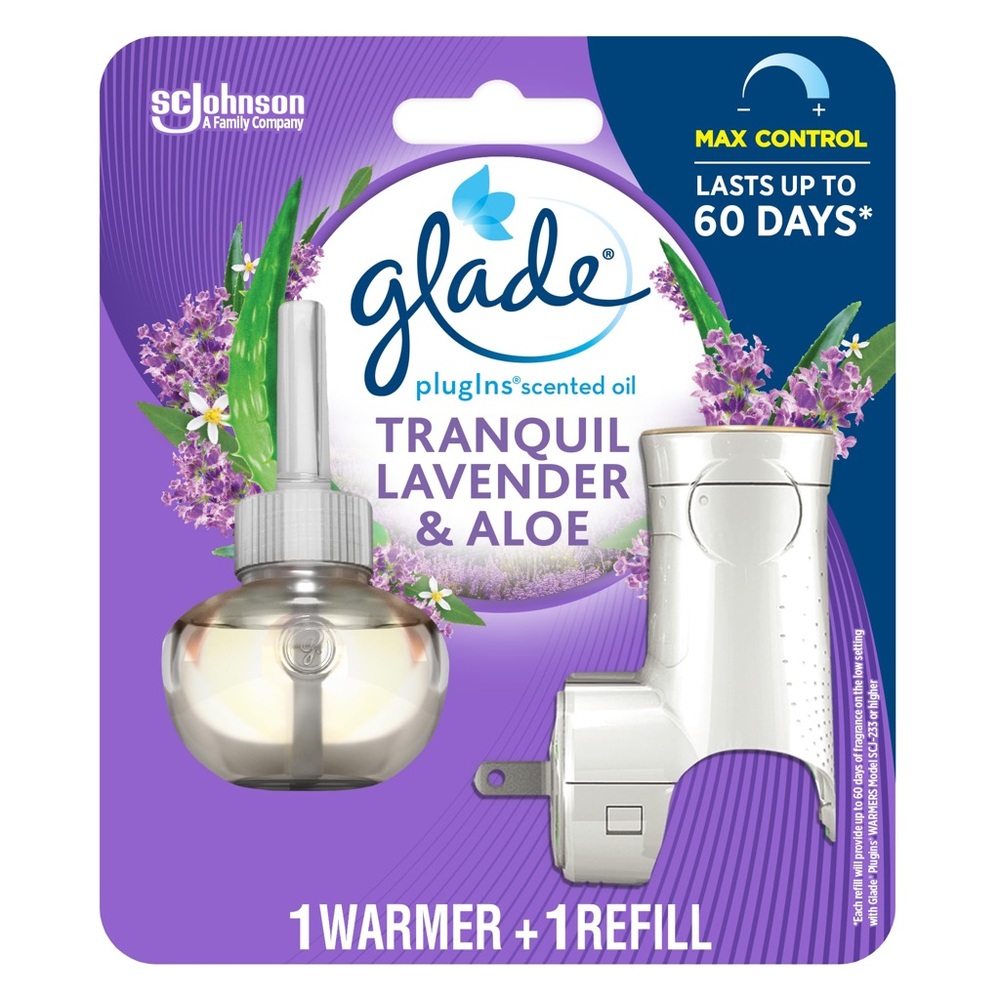 Glade PlugIns Scented Oil Air Freshener Starter Kit - Tranquil Lavender & Aloe